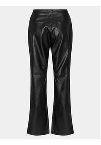Gina Tricot Spodnie z imitacji skóry 20745 Czarny Straight Fit. Kolor: czarny. Materiał: skóra #3