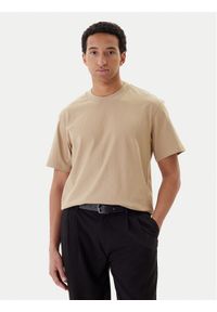 Hugo - HUGO T-Shirt Dapolino 50488330 Beżowy Relaxed Fit. Kolor: beżowy. Materiał: bawełna #1