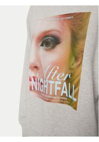 Hugo - HUGO Bluza Classic 50534260 Szary Oversize. Kolor: szary. Materiał: bawełna #4