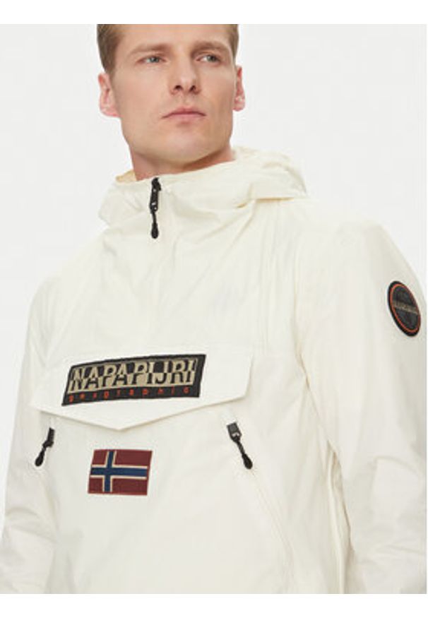 Napapijri Kurtka anorak Rainforest NP0A4HX6 Écru Regular Fit. Materiał: syntetyk