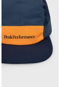 Peak Performance czapka z daszkiem Blocked kolor granatowy wzorzysta. Kolor: niebieski. Materiał: materiał