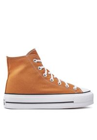 Converse Trampki Chuck Taylor All Star Lift Platform Hi A11537C Pomarańczowy. Kolor: pomarańczowy. Materiał: materiał. Obcas: na platformie #1