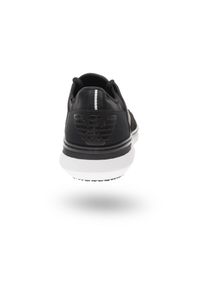Czarne sneakersy Emporio Armani z zamszowymi wstawkami. Kolor: czarny. Materiał: zamsz #2