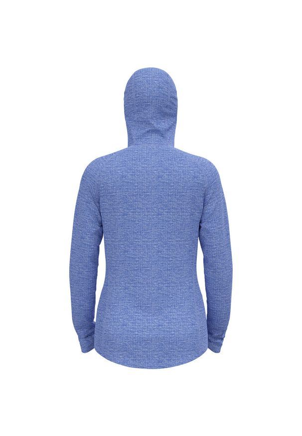 Odlo - Bluza rozpinana z kapturem damska ODLO Tencia Mid Layer Hoody Full Zip. Typ kołnierza: kaptur. Kolor: niebieski