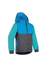 UNUO - Kurtka softshellowa dziecięca z polarem Basic, Multicolor Turquoise. Kolor: zielony. Materiał: polar. Sezon: jesień, wiosna