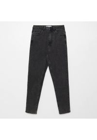 Cropp - Czarne jeansy mom slim - Czarny. Kolor: czarny #1