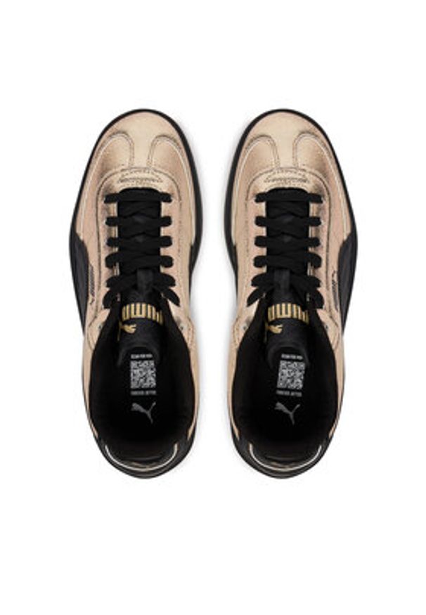 Puma Sneakersy Club II Era Metallic Whisper 404461 01 Złoty. Kolor: złoty. Materiał: skóra