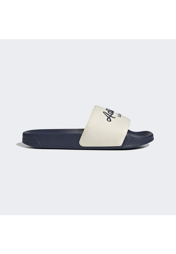 Adidas - adilette Shower Slides. Kolor: niebieski, wielokolorowy, biały. Styl: sportowy