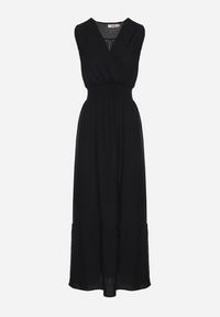 Born2be - Czarna Sukienka o Rozkloszowanym Kroju Bez Rękawów z Kopertowym Dekoltem Filoria. Typ kołnierza: dekolt kopertowy. Kolor: czarny. Długość rękawa: bez rękawów. Typ sukienki: kopertowe. Styl: elegancki #2