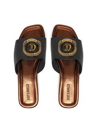 Just Cavalli Klapki 78RA3S92 ZPB20 Czarny. Kolor: czarny. Materiał: skóra #6