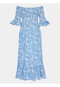 Iconique Sukienka letnia IC23 007 Niebieski Regular Fit. Kolor: niebieski. Materiał: bawełna. Sezon: lato #8