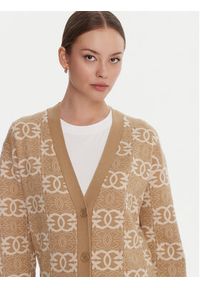 Pinko - PINKO Kardigan Half Breed 106042 A2YD Beżowy Regular Fit. Kolor: beżowy. Materiał: syntetyk #2