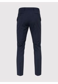 Pako Lorente - PAKO LORENTE – Granatowe spodnie garniturowe w subtelną kratę. Kolor: niebieski. Materiał: wełna. Styl: klasyczny, elegancki #2