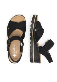 Rieker Sandały 67463-00 Czarny. Kolor: czarny. Materiał: syntetyk #7