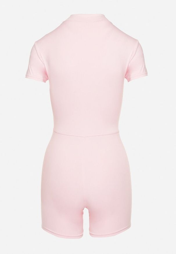 Born2be - Różowy Taliowany Rozpinany Kombinezon Devioris. Okazja: na co dzień. Kolor: różowy. Styl: casual, klasyczny
