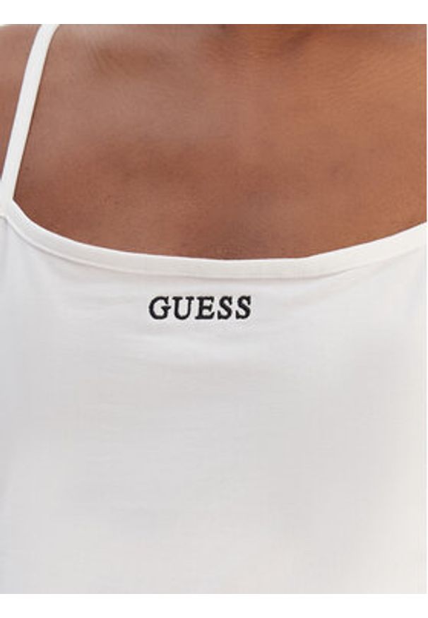 Guess Top E6GP02 J1314 Biały Regular Fit. Kolor: biały. Materiał: bawełna