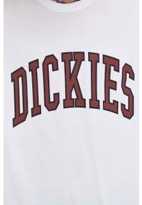 Dickies longsleeve bawełniany kolor biały z nadrukiem. Kolor: biały. Materiał: bawełna. Długość rękawa: długi rękaw. Długość: długie. Wzór: nadruk. Styl: klasyczny #2