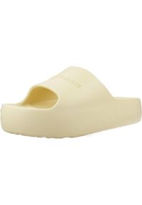 TOMMY HILFIGER - Sandały TOMMY JEANS CHUNKY POOL SLIDE ESS Żółty. Kolor: żółty. Materiał: jeans