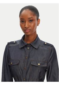Guess Sukienka codzienna 5GGK05 7295A Granatowy Regular Fit. Okazja: na co dzień. Kolor: niebieski. Materiał: lyocell. Typ sukienki: proste. Styl: casual #5