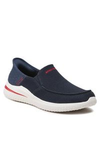 skechers - Skechers Mokasyny Cabrino 210604/NVY Granatowy. Kolor: niebieski. Materiał: materiał #4