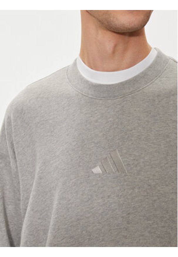 Adidas - adidas Bluza ALL SZN French Terry IY4151 Szary Loose Fit. Kolor: szary. Materiał: bawełna