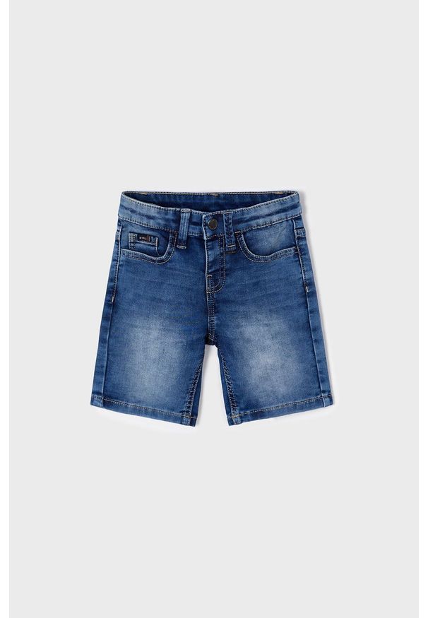 Mayoral Szorty jeansowe dziecięce kolor fioletowy. Okazja: na co dzień. Kolor: fioletowy. Materiał: jeans. Styl: casual