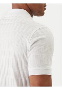 Karl Lagerfeld - KARL LAGERFELD Polo 745008 562203 Biały Regular Fit. Typ kołnierza: polo. Kolor: biały. Materiał: bawełna #5