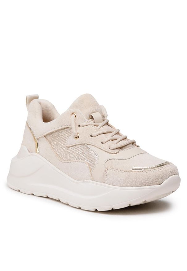 Sneakersy DeeZee. Kolor: beżowy