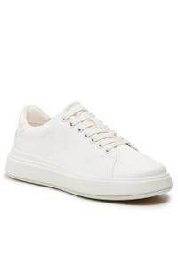 Sneakersy Calvin Klein Raides Cupsole Lace Up - Satin HW0HW01426 Marshmallow YBJ. Kolor: biały. Materiał: materiał #1