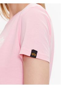 Alpha Industries T-Shirt Basic 196054 Różowy Regular Fit. Kolor: różowy. Materiał: bawełna #5