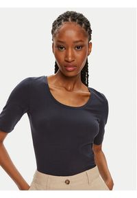 GANT - Gant T-Shirt 4203491 Granatowy Slim Fit. Kolor: niebieski. Materiał: bawełna #4