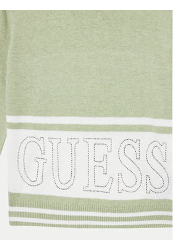 Guess Sweter J4YR01 Z3GW0 Zielony Regular Fit. Kolor: zielony. Materiał: bawełna