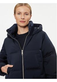 TOMMY HILFIGER - Tommy Hilfiger Płaszcz zimowy Sateen WW0WW40834 Granatowy Regular Fit. Kolor: niebieski. Materiał: syntetyk. Sezon: zima #4