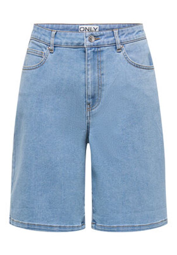 only - ONLY Szorty jeansowe Frida 15360438 Niebieski Regular Fit. Kolor: niebieski. Materiał: bawełna