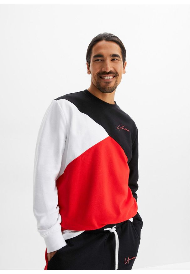 bonprix - Dres sportowy (2 części). Kolor: czarny. Materiał: dresówka. Styl: sportowy