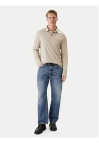 Calvin Klein Polo LV040EM909 Beżowy Regular Fit. Typ kołnierza: polo. Kolor: beżowy. Materiał: bawełna #2