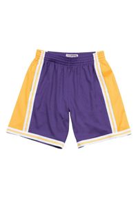 Mitchell & Ness - Krótki Los Angeles Lakers nba. Kolor: fioletowy, wielokolorowy, żółty. Długość: krótkie. Sport: koszykówka #1