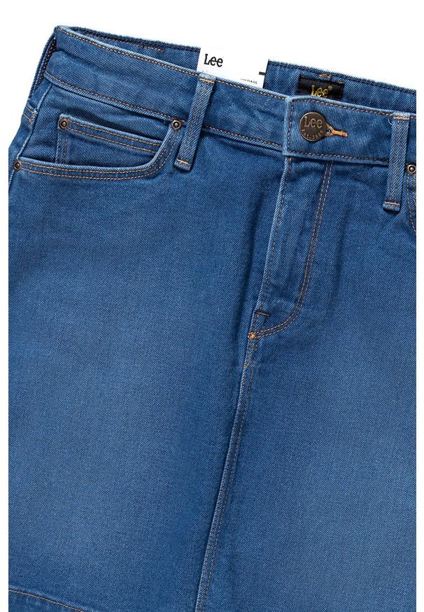 Lee - SPÓDNICA JEANSOWA LEE MID SKIRT MID BELLEVUE L38JLTGX 112108224. Materiał: jeans