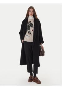 Weekend Max Mara Płaszcz wełniany Tempera 2525016082 Czarny Regular Fit. Kolor: czarny. Materiał: wełna #5