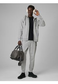 4f - 4F Spodnie dresowe joggery męskie - szare L. Kolor: szary. Materiał: dresówka. Sport: fitness #1