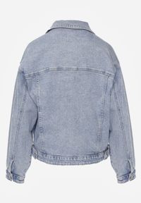 Born2be - Niebieska Kurtka Jeansowa z Bawełną o Klasycznym Kroju Elliantrea. Okazja: na co dzień. Kolor: niebieski. Materiał: bawełna, jeans. Sezon: lato. Styl: klasyczny #7