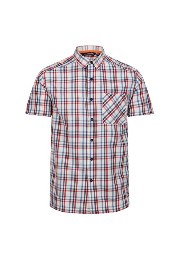 Regatta - Koszula Męska Wzory Z Krótkim Rękawem Mindano VIII. Kolor: niebieski, wielokolorowy, różowy, czerwony, turkusowy. Długość rękawa: krótki rękaw. Długość: krótkie. Sport: turystyka piesza