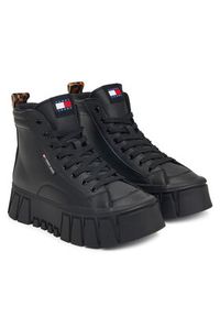 Tommy Jeans Sneakersy Tjw Vulc Flatform Leopard EN0EN02858 Czarny. Kolor: czarny. Materiał: skóra #3