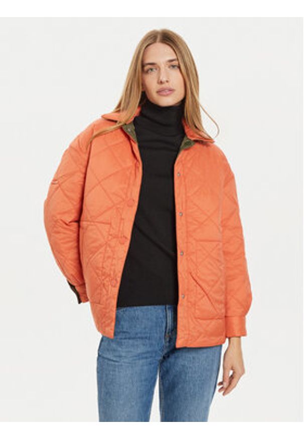 Pepe Jeans Kurtka przejściowa Caty PL402441 Zielony Relaxed Fit. Kolor: zielony. Materiał: syntetyk