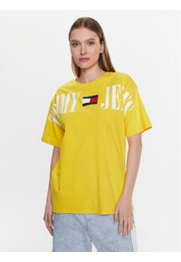 Tommy Jeans T-Shirt Archive DW0DW15459 Żółty Oversize. Kolor: żółty. Materiał: bawełna
