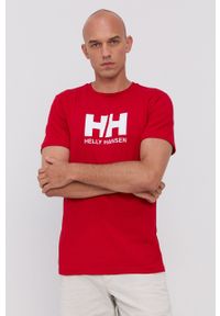 Helly Hansen t-shirt HH LOGO T-SHIRT 33979. Okazja: na co dzień. Kolor: czerwony. Materiał: dzianina. Wzór: aplikacja. Styl: casual #3