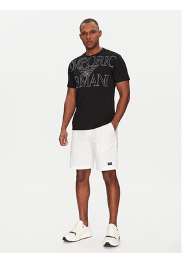 Emporio Armani Underwear T-Shirt EM000574 AF12326 UC001 Czarny Regular Fit. Kolor: czarny. Materiał: bawełna