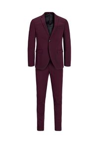 Jack & Jones Garnitur Franco 12181339 Fioletowy Super Slim Fit. Kolor: fioletowy. Materiał: syntetyk #4