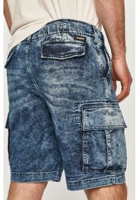 Desigual Szorty jeansowe męskie kolor granatowy. Okazja: na co dzień. Kolor: niebieski. Materiał: jeans. Styl: casual #3