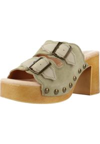 Sandały MTNG 53631M Zielony. Kolor: zielony. Materiał: skóra, syntetyk. Sezon: lato #1